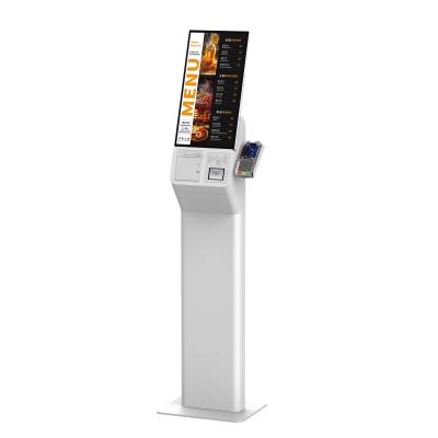 China Fast Food Ordering Kiosk 21.5 Inch Screen Scan QR Code and Credit Card Payment Supported Te koop