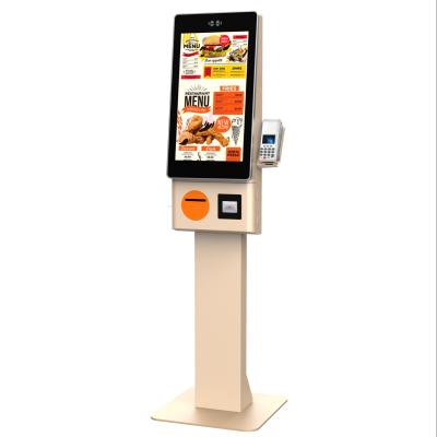 Chine Fast Food & Restaurant Self Ordering Kiosk 23.8 Inch Touch Display 80mm Thermal Printer QR Scanner à vendre