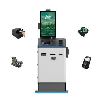 China 21.5 Inch Touch Display Self Service Check In Kiosk With Audible System Navigation Keypad à venda