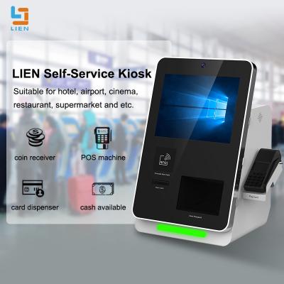 China Tabletop Self Check In Kiosks With Room Card Dispenser Function zu verkaufen