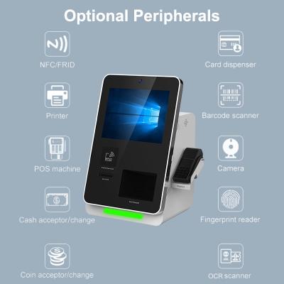 Cina Black Color Self Service Payment Kiosk 15 Inch Display For Hotel Check In in vendita