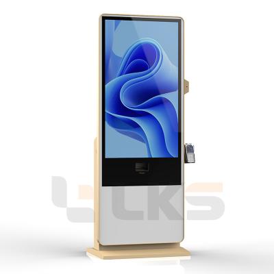 China 55 Inch Indoor Floor Standing LCD Digital Signage Touch Screen Advertising Machine With Android System Player Te koop