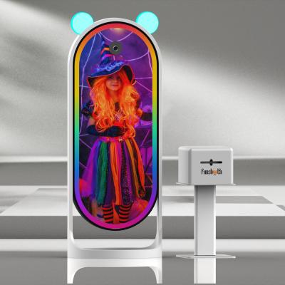 China Instant Magic Mirror Photobooth Interactive Party Selfie Photo Mirror Booth With Camera Printer Software en venta