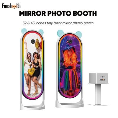 중국 Portable Digital Selfie Mirror Photo Booth Interactive Touch Screen With Camera And Printer 판매용