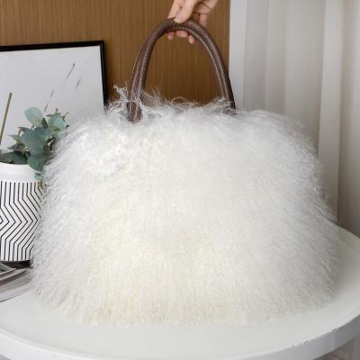 China Waterproof Wholesale Winter  Luxury Shoulder Bag Fur Handbag Lady WomenWholesale Winter  Luxury Shoulder Bag Fur Handbag Lady Women Mongoli for sale