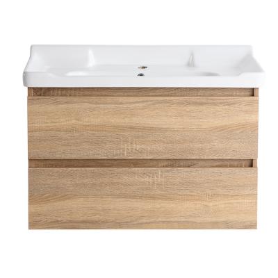 China Modern Minimalist Style Wall Mounted Color Double Drawers Wooden Bathroom Vanity Durable for sale