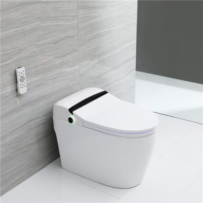 China Concealed Tank Toiletries Sanitary Bathroom Flushing Remote Control Ceramic Toilet One Piece Intelligent WC Smart Toilet for sale