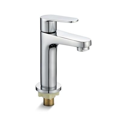 China Metered Faucets Single Hole Countertop Basin Faucet Luxury Classic Cold Water Brass Faucets for sale