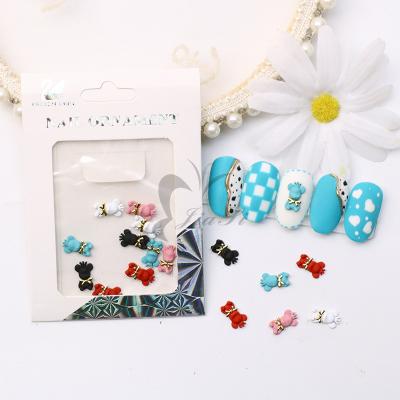 China 2022 New Design Nail Art Manicure Zircon Jewelry Bear DIY Luxury Nail Art Alloy Accessories for sale