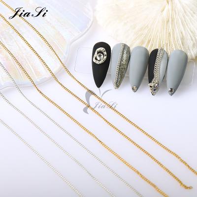 China Art Salon Alloy Nail Zircon Decoration Diamond Press Products Nail Sticker On Nails Art Chain for sale