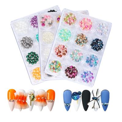 China 3D/Luxury Nail Art Pearl Shapes Logo Beauty Supply Bulk Crystal Nail Accessories for sale