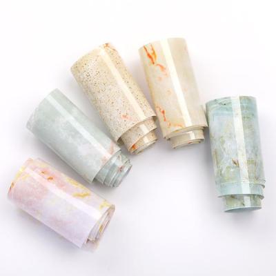 China Luxury New Arrival Marble Flower Series Slider Logo Beauty Products Iridescent Water Nail Decal Paper Manicures Design Nail Foils Starry Sky for sale