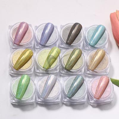 China New Fashionable 12grids Laser Nail Colored Acrylic Powder JS-LSF for sale