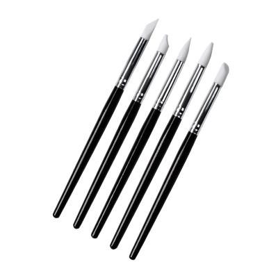 China NAIL'S Hot Sale Main Drill Pen Acrylic Handle Silicon Nail Art Pen Silicone Tool for sale