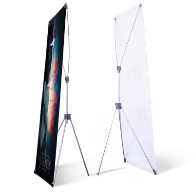 China Outdoor Advertising Indoor Display X Shaped Stand 23x63'' Tripod Free Standing Banner Frame With YZ Graphic Free Printing Display 7-15 Days 0.7kg for sale