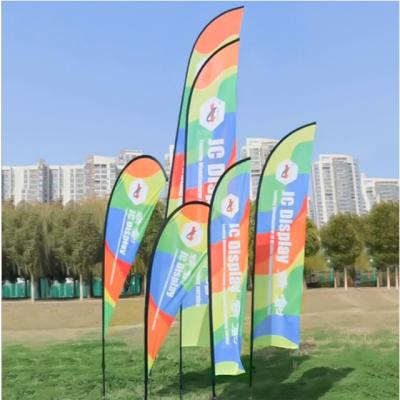 China Health Care Institute All Kinds Of Feather Flagpole Beach Activity For Fair Fabric 100% Polyester Knitted Beach Flag for sale