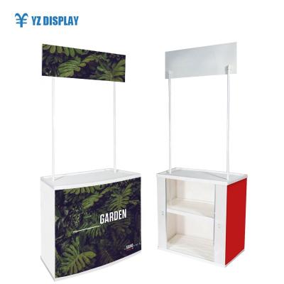 China Supermarkt Portable Advertising Promotion Table Aluminum Counter Exhibition Promotion for sale