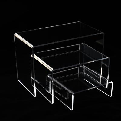 China Custom Acrylic Shop Shoe Store Stage Riser Stand Plexiglass Shoe Display for sale