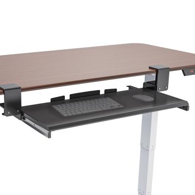 China Convertible aluminum V-frames and ergonomic metal structure tilt function for the wrist under the desk keyboard tray for sale