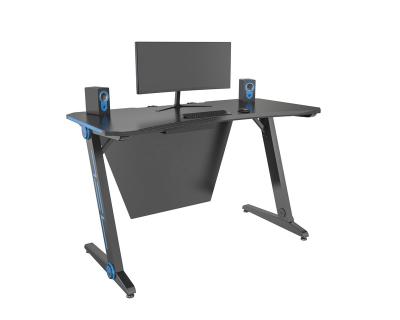 China RGB light E-sports desk z shape RGB PC gaming table led computer game table desk for gamer in office/home VM-ES02-2 for sale