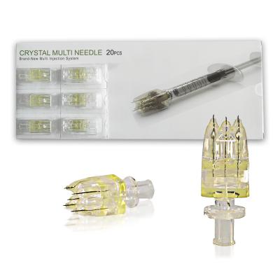 China Wrinkle crystal multi needle remover 5 pins mesotherapy injection filler multi needle injector needle for hyaluronic acid for sale