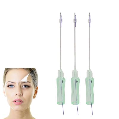 China Easy to use 19G 100MM needle facelift pdo tooth wire burr 4d pdo wire meso barbed wire L aptos 100MM Korea thread lift for sale