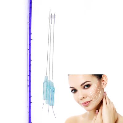 China Easy To Use Korea Effective Barbed Needle 23g 90mm Pointed Pdo Wire Lift For Facial Beauty for sale