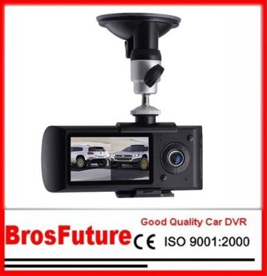 China 2,7 Zoll Dual Kamera Auto DVR mit G-Sensor GPS / GPS-Logger / Doppel-CMOS-Sensor zu verkaufen