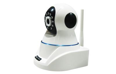 China Glass Lens 1.0 Mega Pixel Wireless Indoor IP Camera Supports Micro SD Card for sale