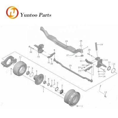 China yutong bus front axle for ZK6118 with parts exported Russia ZK6118 USED for sale