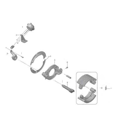 China high quality ZK6118 front axle brake 3000-00101-bk for yutong bus ZK6118 USED for sale