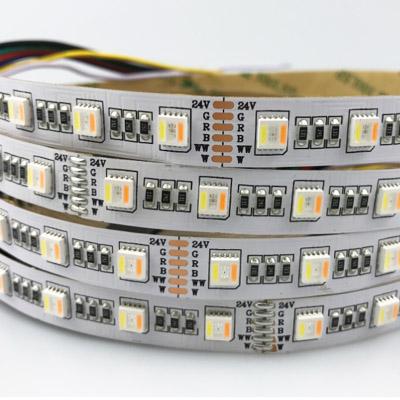 China Hotel factory direct cuttable flexible led strip 5050 rgb+cct 5 in 1 led strip light for sale