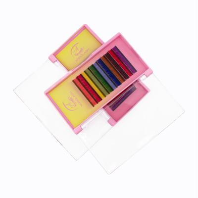 China Custom Full Volume ANROLASH Lash Tray False Eyelash Colored Lash Extensions Trays Kit for sale