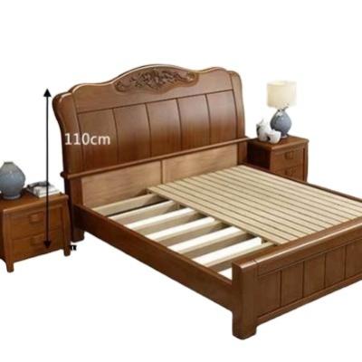 China Chinese Style Full Adjustable (Height) Solid Wood Bed. Solid Wood Master Bedroom Double Meter Bed Modern Single Drawers Air Pressure Matri for sale