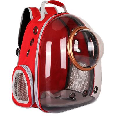 China 2023 Wholesale Water Resistant Pet Cat Dog Travel Carrier Carrying Basket Backpack Breathable Transparent Bag for sale