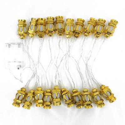 China Classic Fairy Light 20L Battery Led 4M Small Gold Kerosene Lamp String Lights Ramadan Eid Lights For Festival Home Decoration for sale