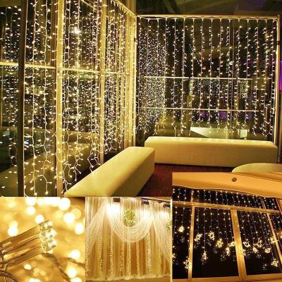 China Hot Selling Waterproof LED Lighting String Window Curtain String Light Bedroom Decoration Light for sale