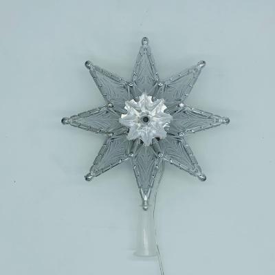 China Indoor Christmas Tree Topper Star Lights for Xmas Decoration and Party Decorations and Led Plastic Glowing Tree Top Star for sale