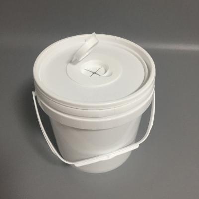 China Hot Sale 2L Pail Eco-friendly Plastic Pail For Wet Tissue Cloth With Lid And Flip Cover for sale