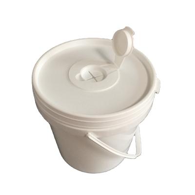 China Hot Selling Eco-friendly 3L Wet Pail Plastic Bucket Container With Dispenser For Disinfection Wet Wipe Bucket for sale