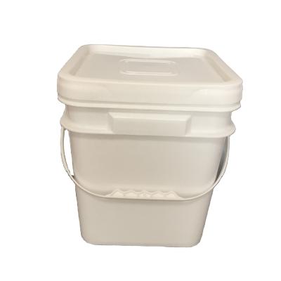 China Eco - Friendly Food Grade 10L Universal White Plastic Bucket With Handle for sale