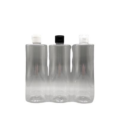 China 500ml PET Clear Plastic Bottle Eco - Friendly With Flip Cap for sale