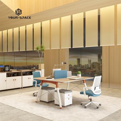 China WAREPROOF 4 People Call Center Office Wooden Workstation Modern Style Workstation for 2 4 6 Person for sale