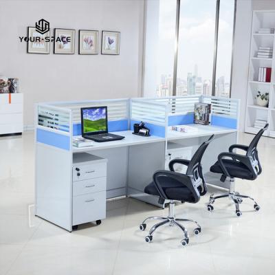 China Factory Wholesale Modern Manufacturer Modular Panel Used Office Cubicle L Shape Workstation For 4 Person Laptop Workstation for sale