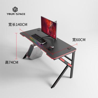 China With 7 Accessories RGB Color Modern Gamer Sit Stand Gaming PC Computer Table YI Comput Fold PC Best Internet Cafe Console Visual Modern Image for sale