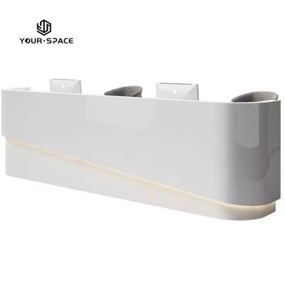 China MODERN hot white design of office reception sales reception desk counter reception counter table for hospital hotel reception table for sale