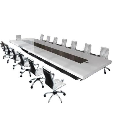 China MODERN conference table in department office Multi-person conference table for modern and simple meeting office desk for sale