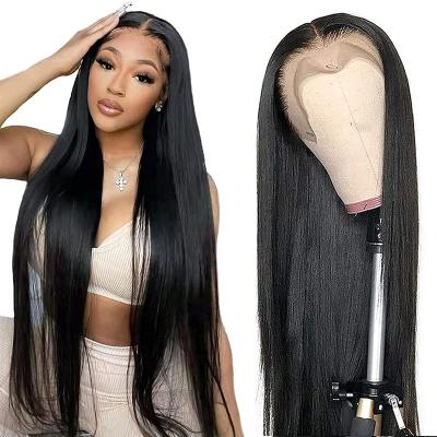 China Body Wave Glueless Hd Brazilian Hair 40 Inch Lace Front Wig 360 Transparent Full Lace Wig Hair Lace Front Wig With Baby Hair for sale