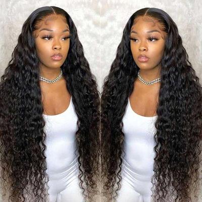 China Body Wave Eulisi Human Hair Virgin Brazilian Raw Water Wave Wear and Go Glueless Human Hair Wig 13x6 HD Lace Front Wig For Black Women for sale