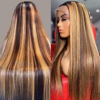 China Wholesale 613 Body Wave Deep Wave Wig Frontal Blonde Highlighted Full Lace Curly Headband Hd Piano Color Wave Virgin Hair Raw Vendors for sale